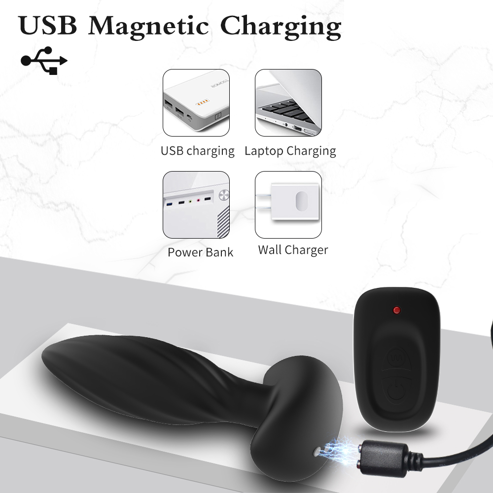 Plug anal vibrant avec t&eacute;l&eacute;commande sans fil