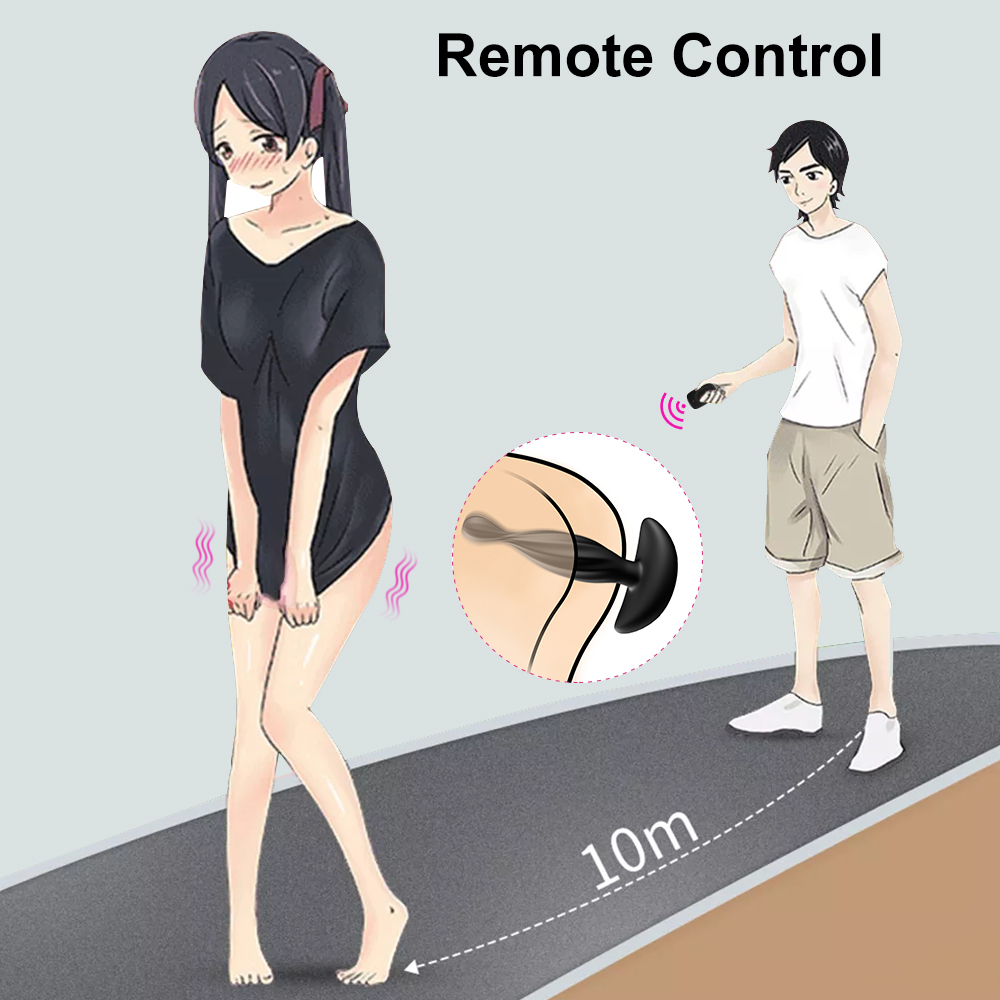 Plug anal vibrant t&eacute;l&eacute;command&eacute; &ndash; Conception en spirale