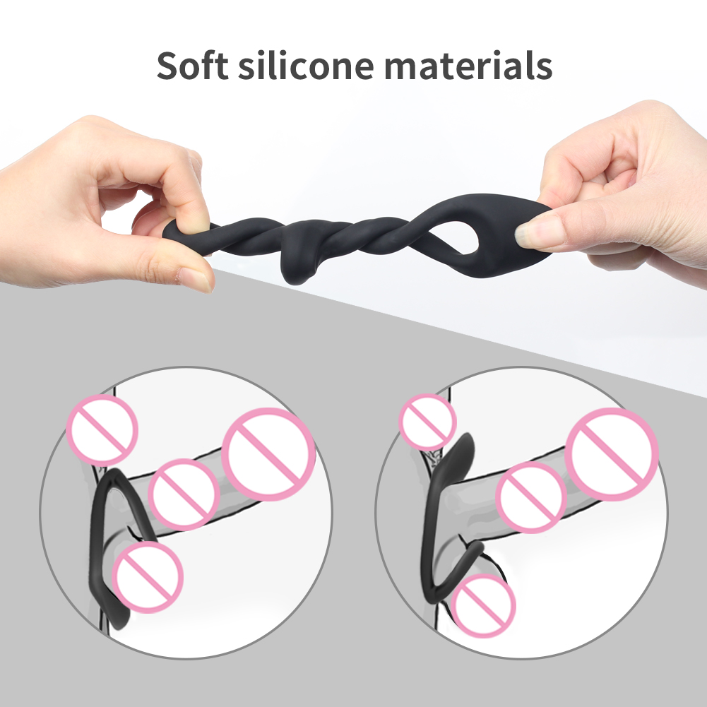 Anneau p&eacute;nien et anneau d'amour en silicone