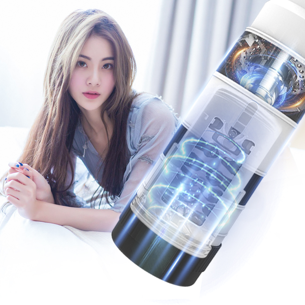 Masturbateur masculin interactif avec fonctions de rotation et de vibration