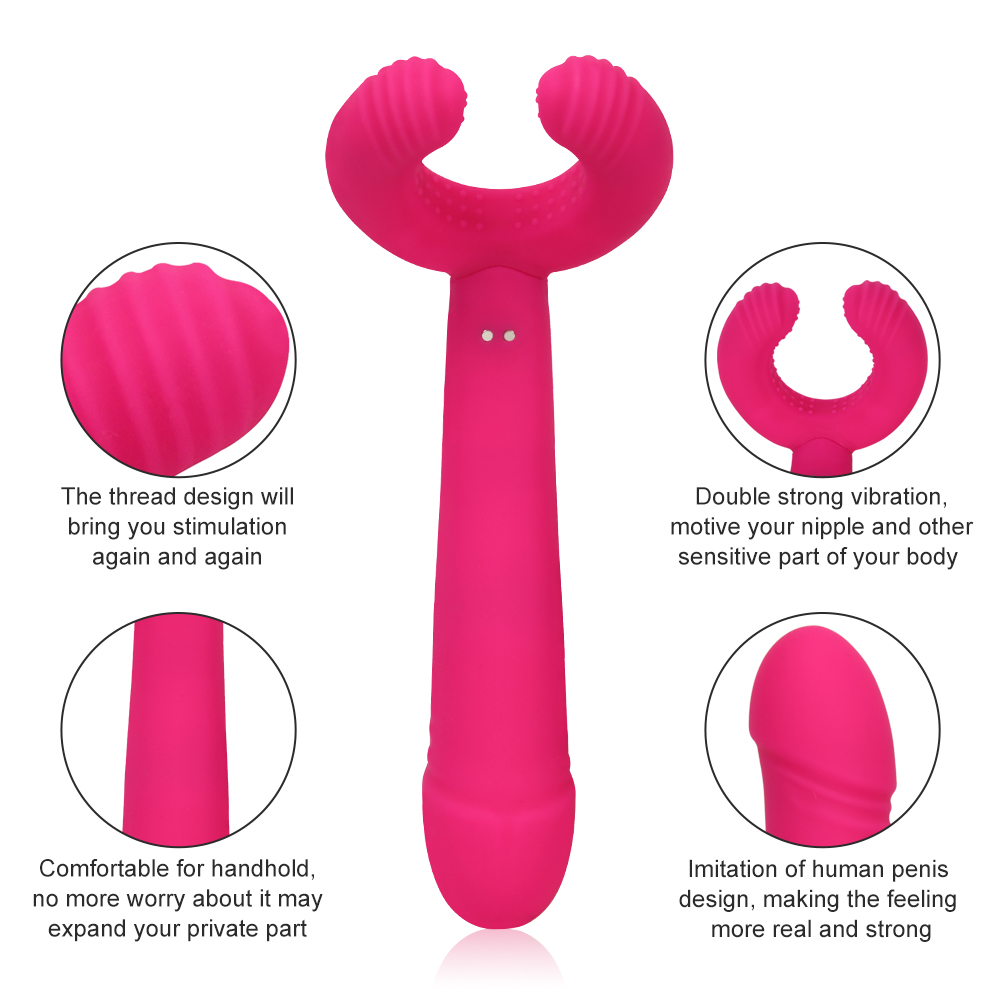 Masseur vibrant rechargeable en silicone