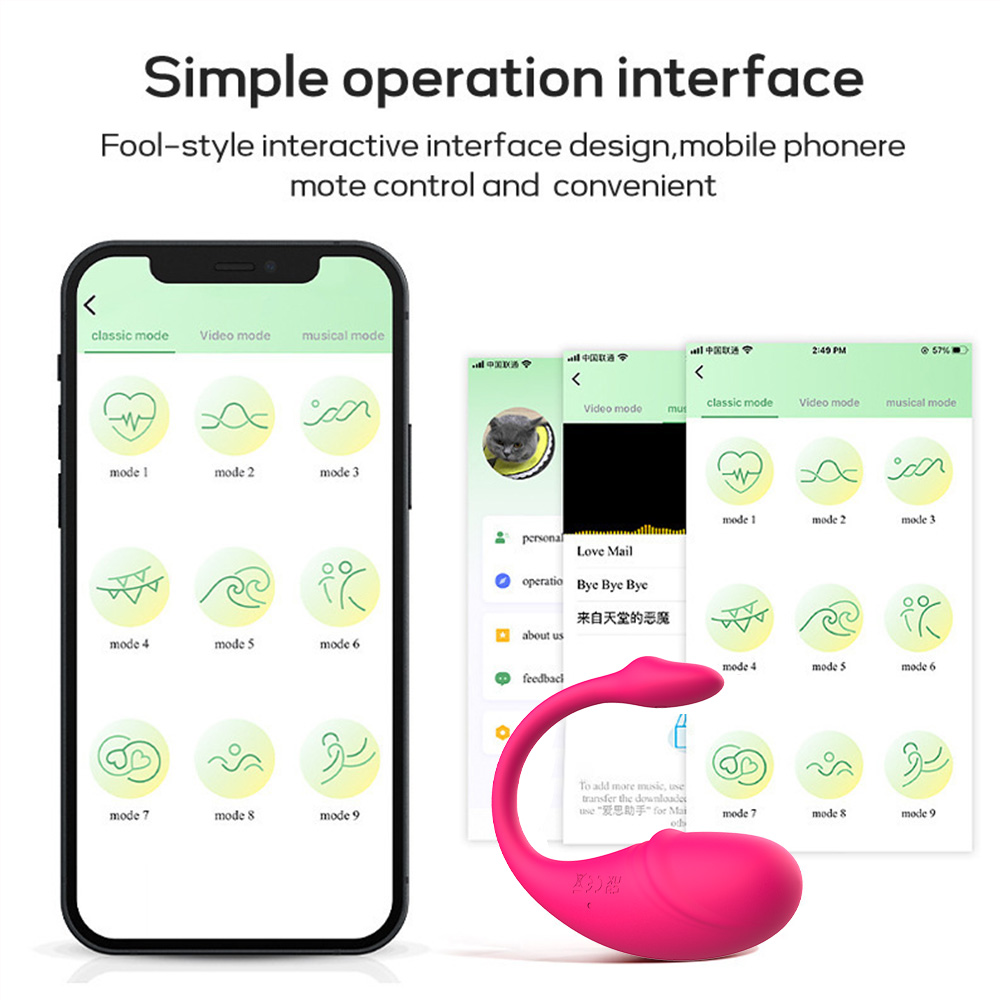 Oeuf vibrant portable intelligent