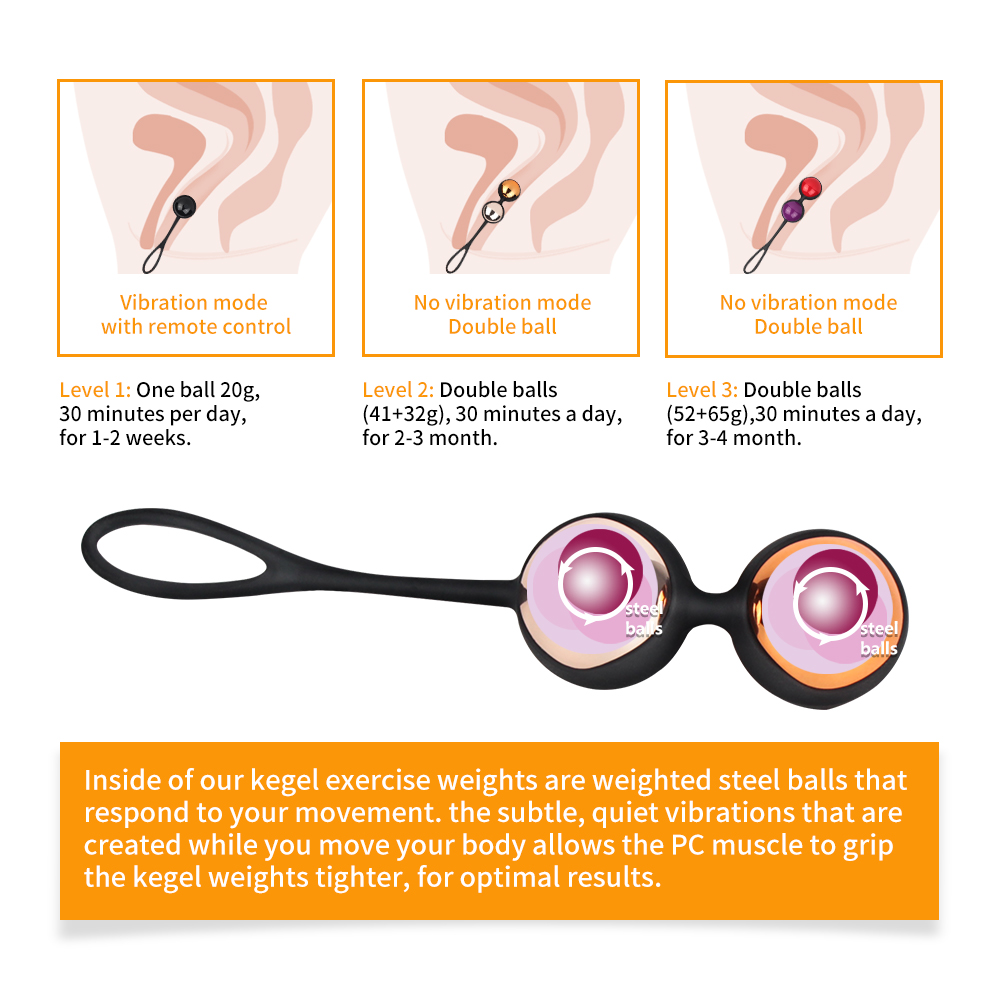 Boules de Kegel t&eacute;l&eacute;command&eacute;es sans fil pour femmes