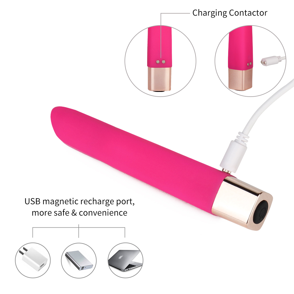 Vibrateur de balle en silicone rechargeable mince