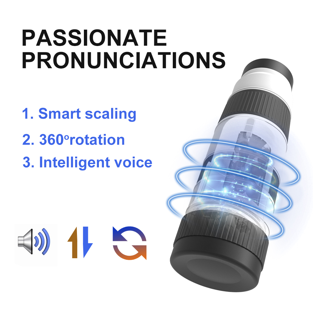 Masturbateur masculin interactif avec fonctions de rotation et de vibration