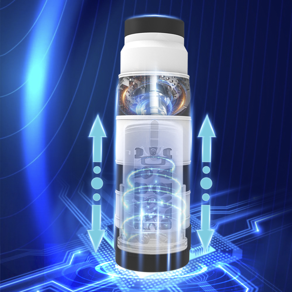Masturbateur masculin interactif avec fonctions de rotation et de vibration