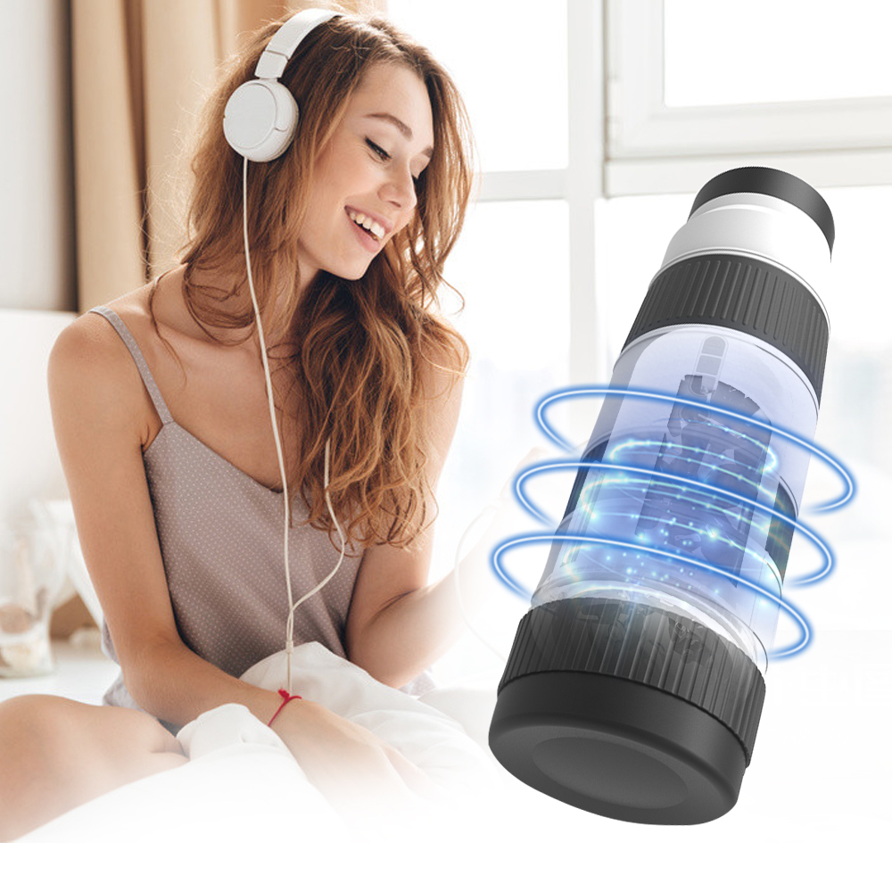 Masturbateur masculin interactif avec fonctions de rotation et de vibration