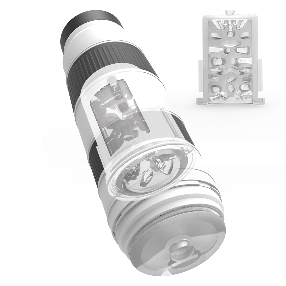 Masturbateur masculin interactif avec fonctions de rotation et de vibration