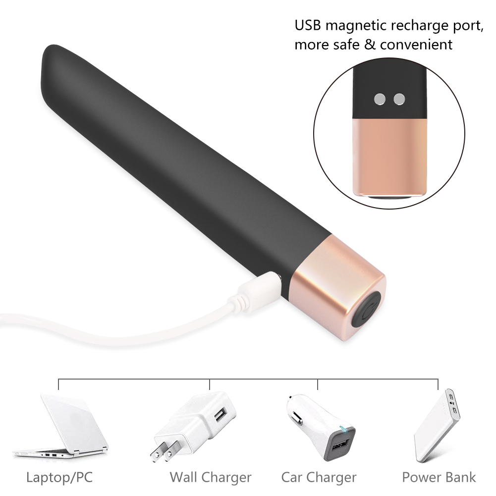 Vibrateur de balle en silicone rechargeable mince