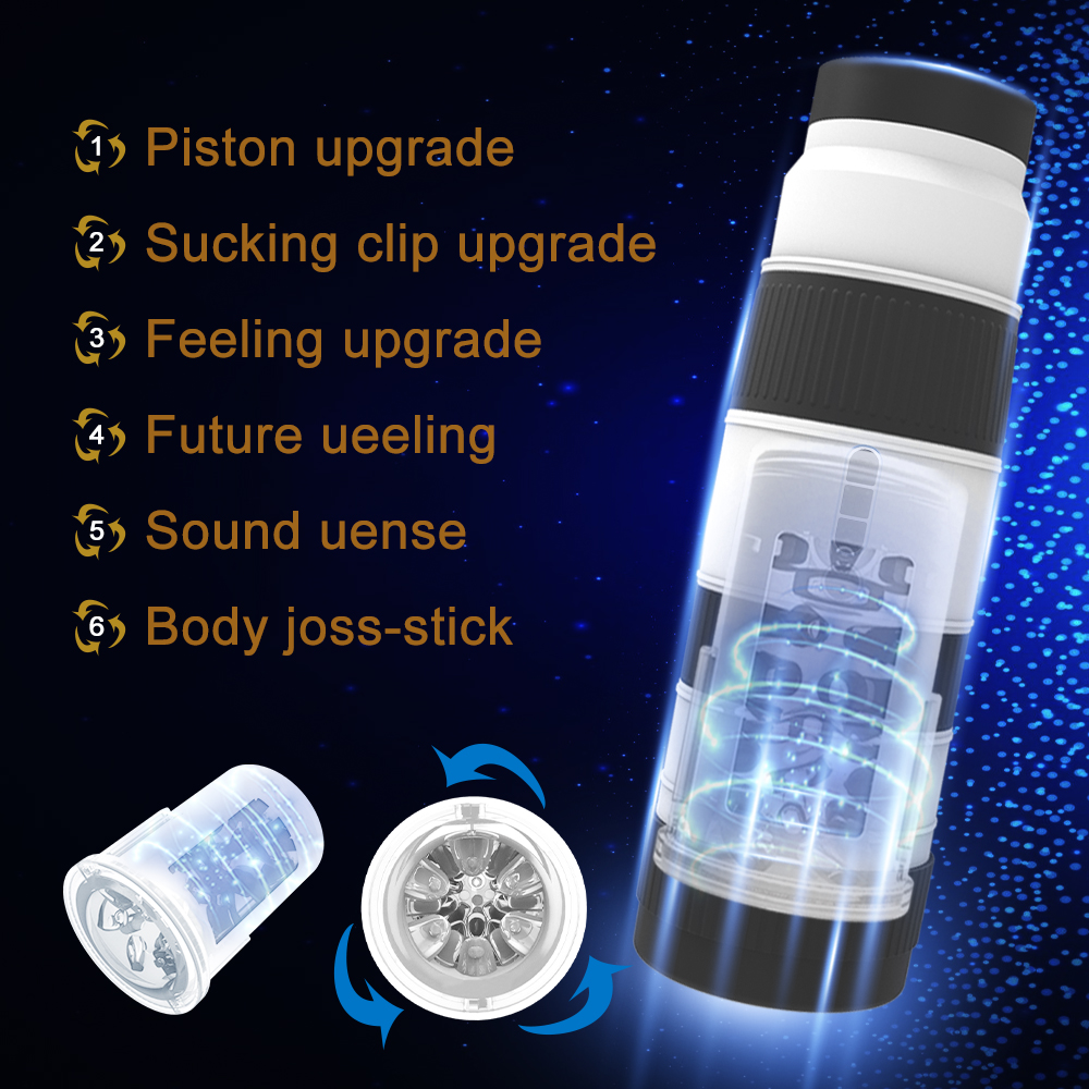 Masturbateur masculin interactif avec fonctions de rotation et de vibration