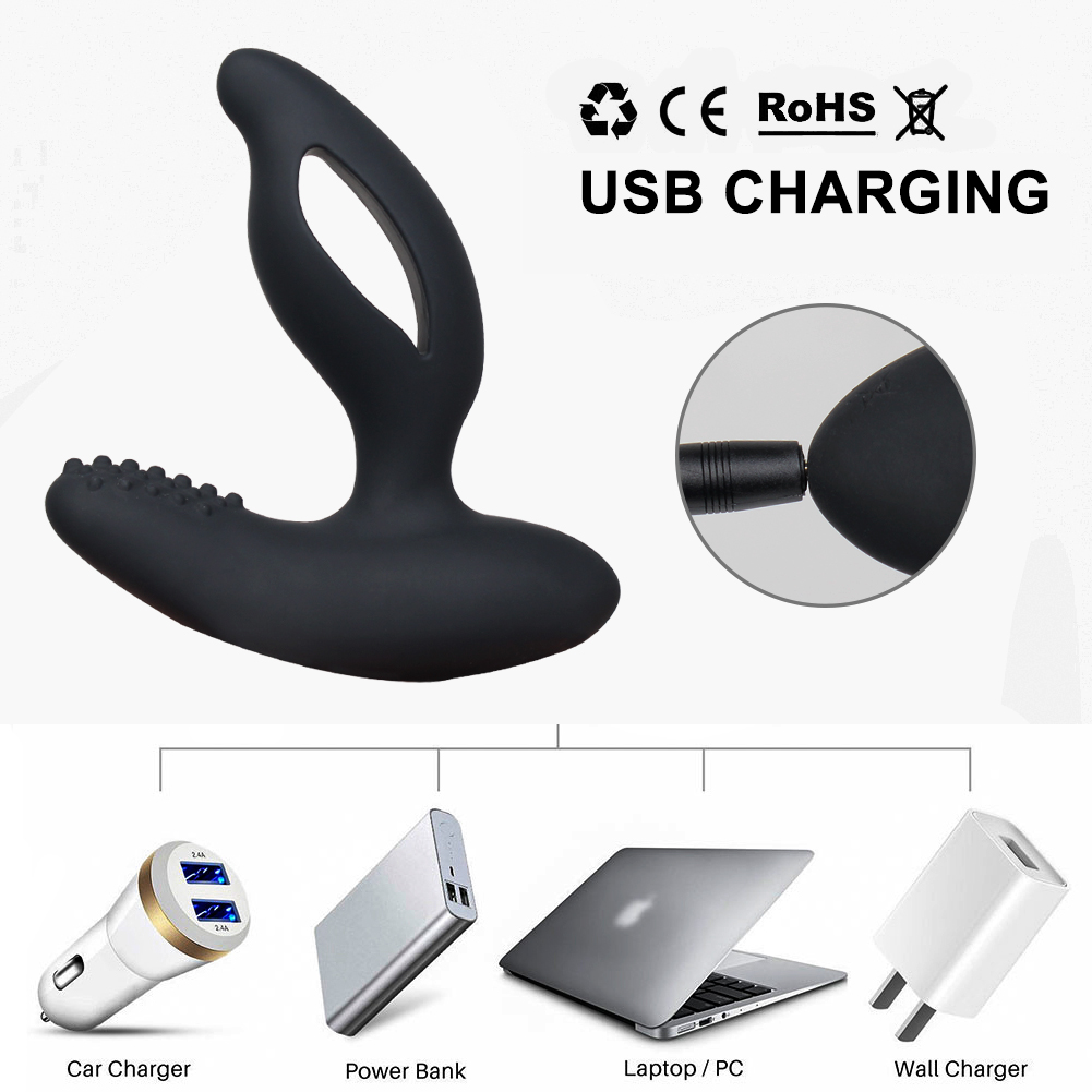 Masseur de prostate sans fil avec double stimulation