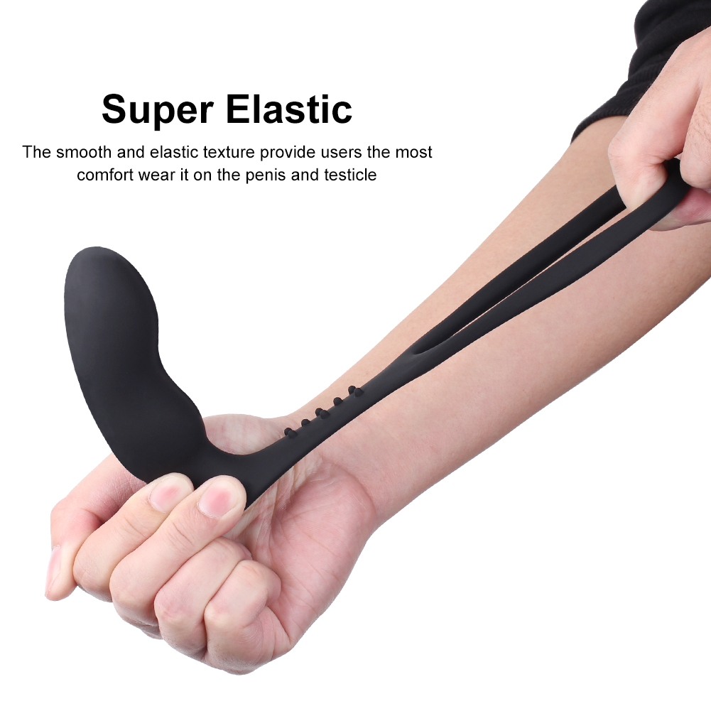 Massage avec un anneau p&eacute;nien et un plug anal