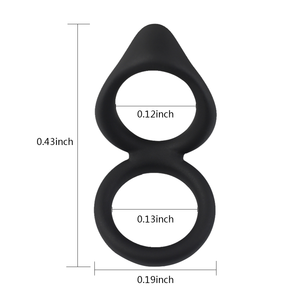 Anneaux de p&eacute;nis en silicone &agrave; double retard