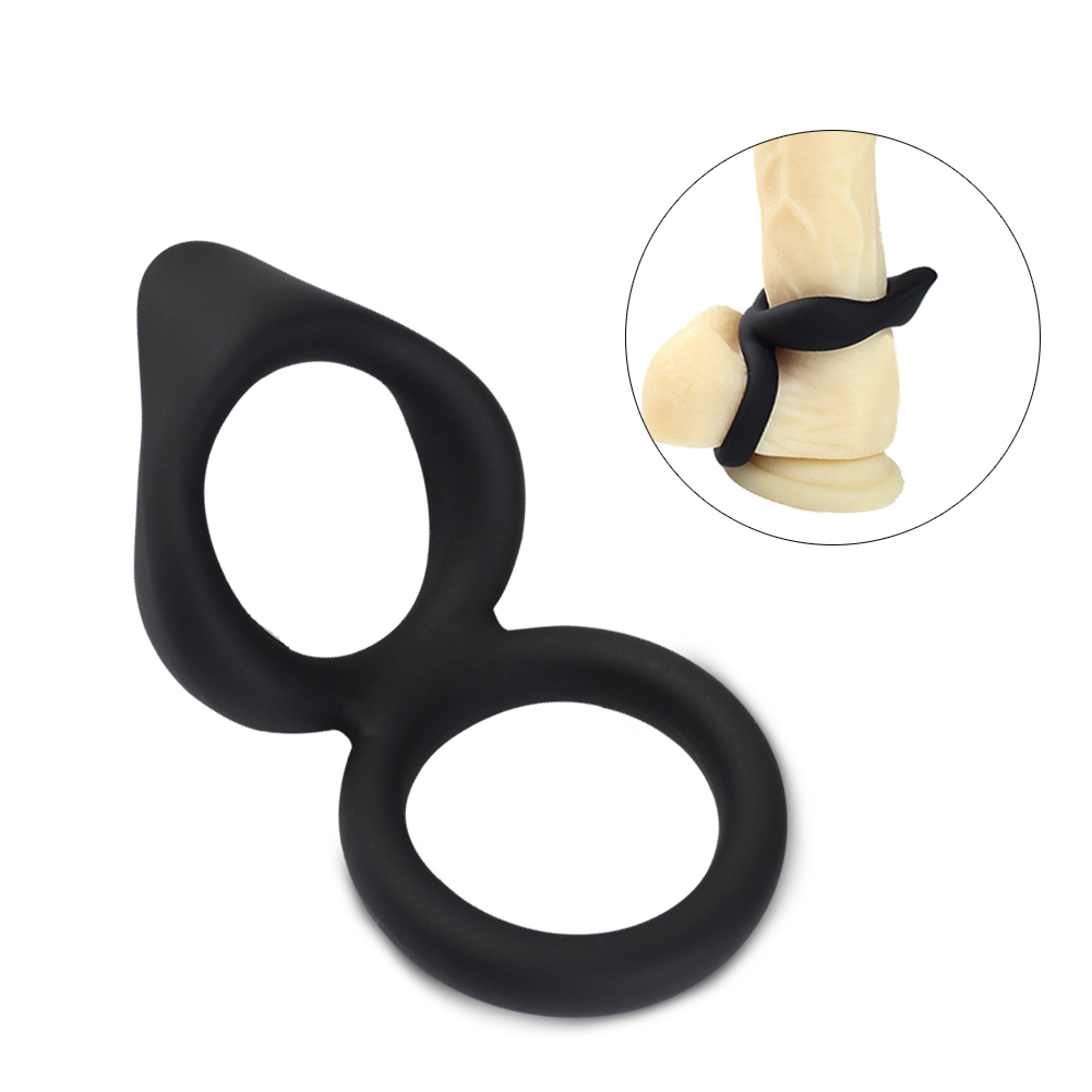 Anneaux de p&eacute;nis en silicone &agrave; double retard