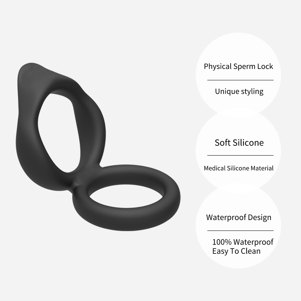 Anneaux de p&eacute;nis en silicone &agrave; double retard